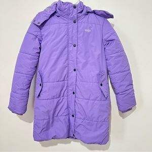 Kid's Size 10/12 Winter Hooded Coat Warm Long Puffer Jacket Parka